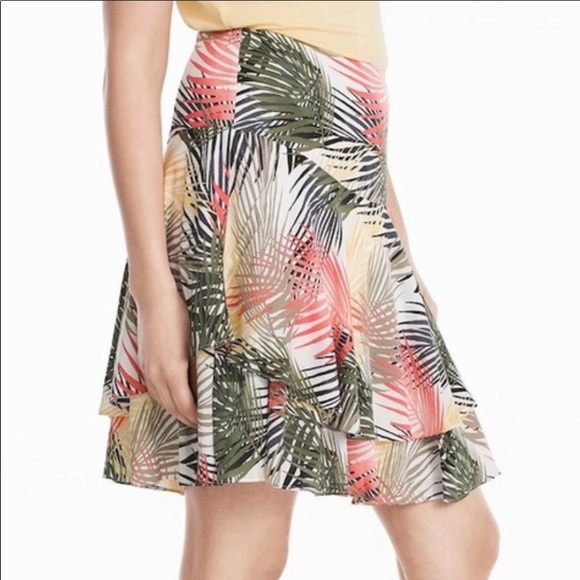 White House Black Market Tropical Palm Skirt - Picture 3 of 15